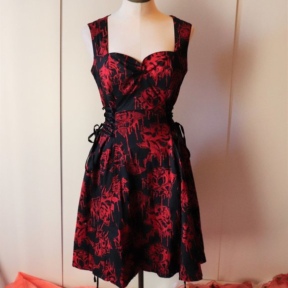 Hell Bunny Bloody Roses Dress